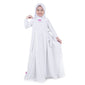Baju Muslim Anak Perempuan Jersey Putih Putih