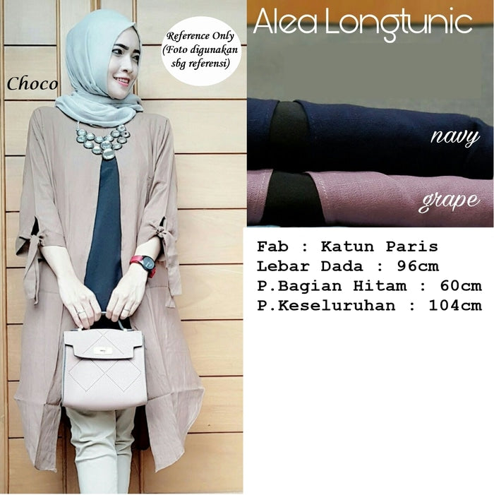 Jual Alea Long Tunic - Grape